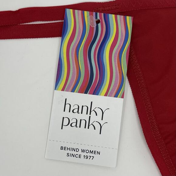 Hanky Panky G String Panties Womens OS Red 2 Pack Breathe Soft Thongs MRSP $40 - Picture 2 of 7